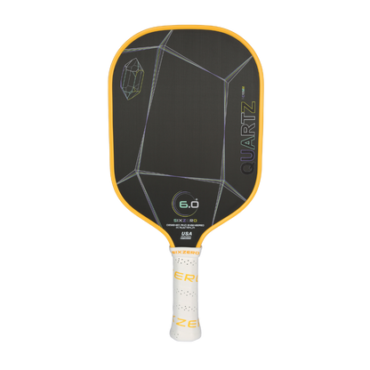 Six Zero Quartz pickleball paddle with large sweet spot for control, power, and performance.