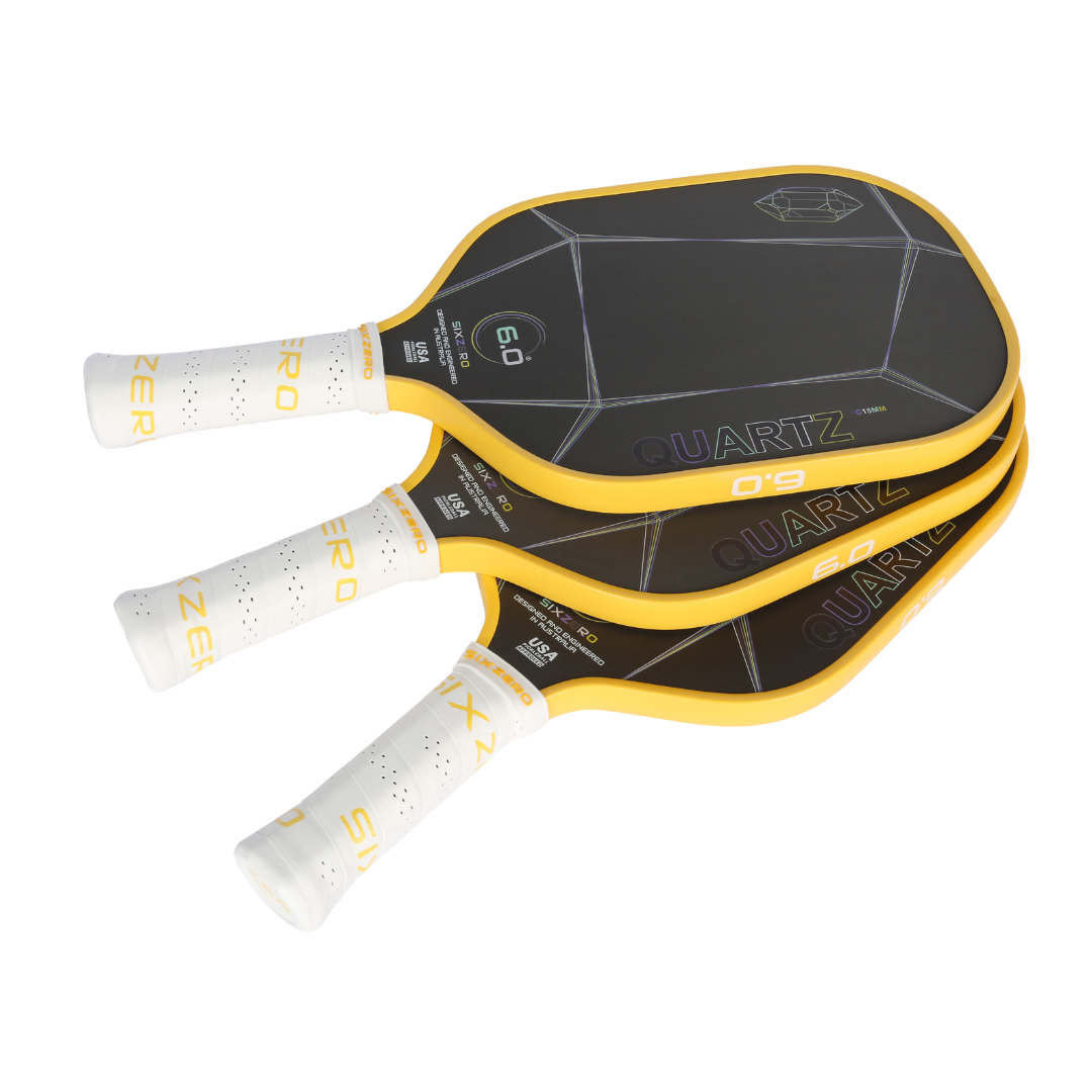 Six Zero Quartz Pickleball Paddles – Quality Performance at an Affordable Price, Featuring a Large Sweet Spot for Enhanced Control, Power, and Pop