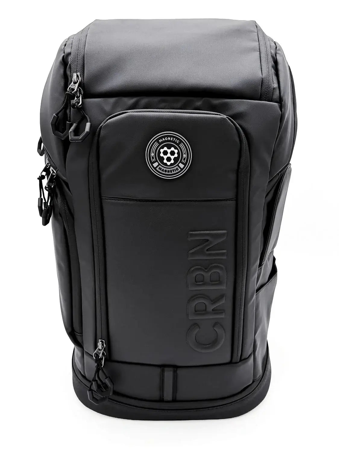 CRBN Pro Team Backpack 2.0, a sleek black backpack designed for pickleball players.