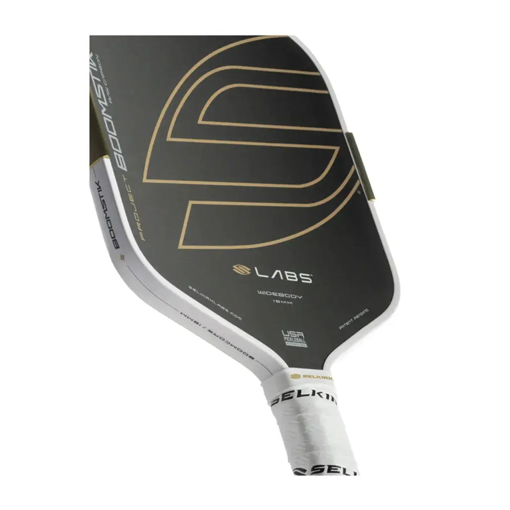 Selkirk LABS Project Boomstik® Raw Carbon REGAL [ELONGATED] pickleball racket with advanced material technology