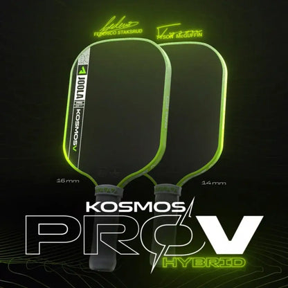 Joola Kosmos Pro V Surge Green (Global) paddles designed by Federico Staksrud and Tyson McGuffin.