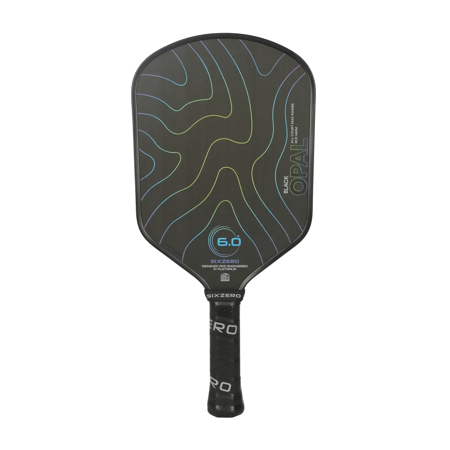Siz Zero Black Opal paddle featuring a Carbon Lite frame and Solid G4 Aerospace core for elite control and precision.