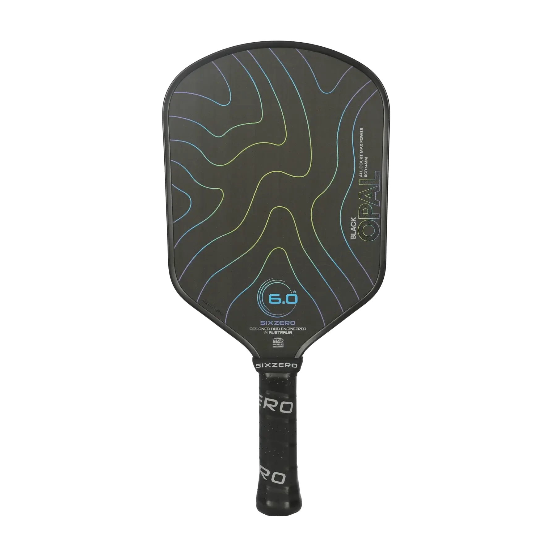 Siz Zero Black Opal paddle featuring a Carbon Lite frame and Solid G4 Aerospace core for elite control and precision.