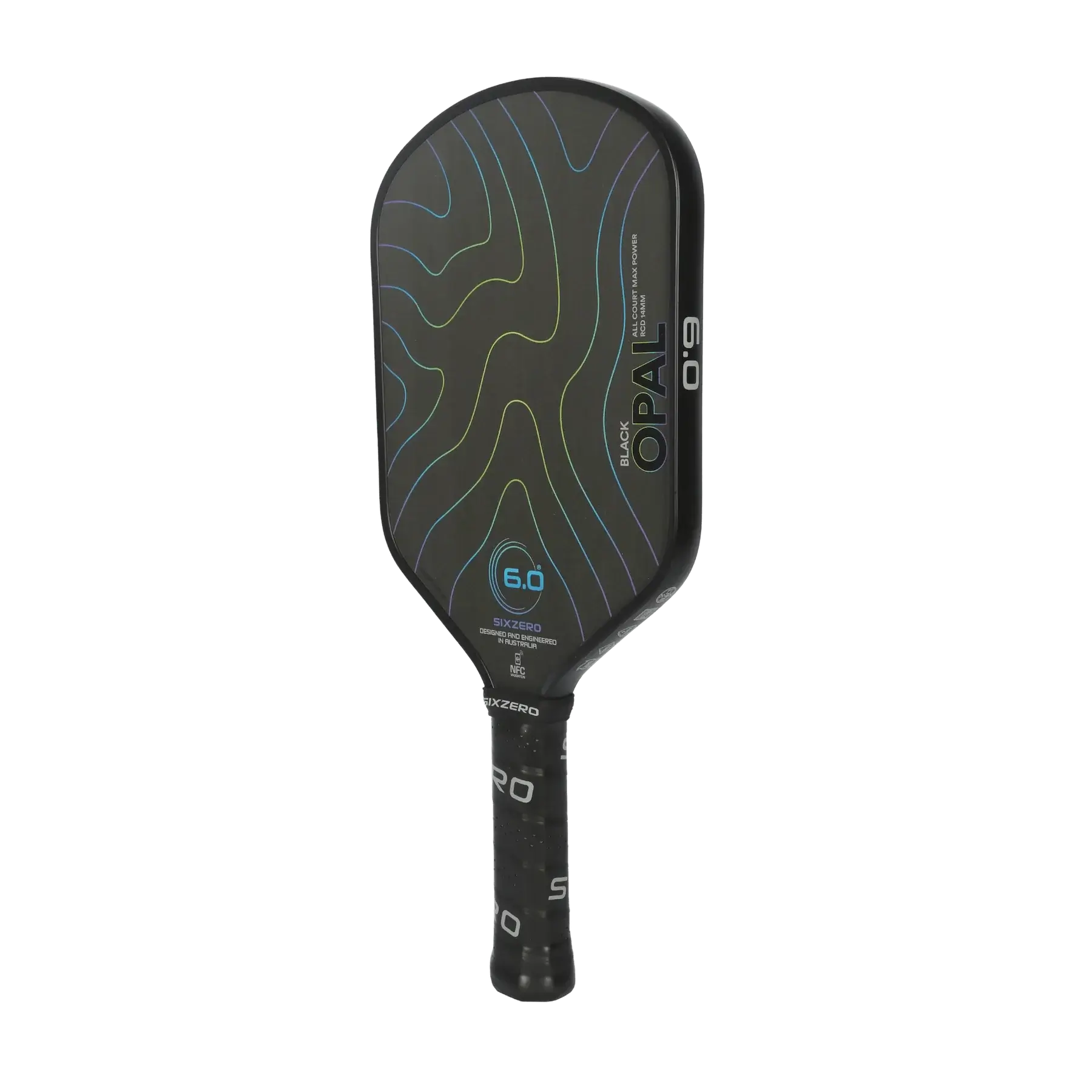 Siz Zero Black Opal paddle showcasing its innovative design and lightweight Carbon Lite frame for elite performance.