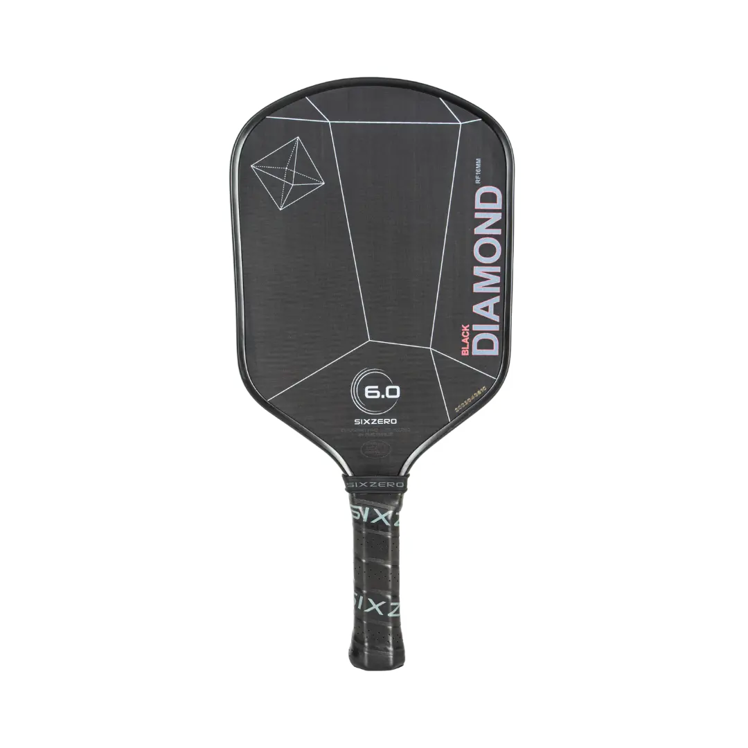 Six Zero Black Diamond Power paddle with advanced molding, textured surface, and aerodynamic design for superior grip and control.