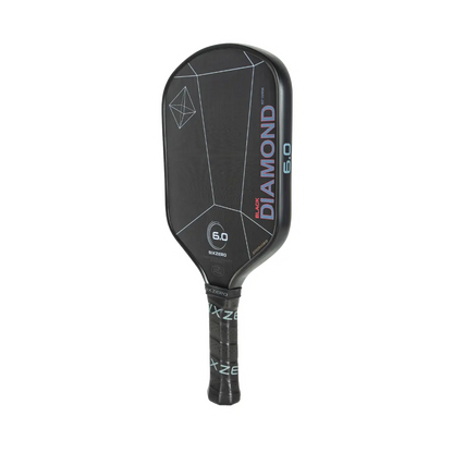 Six Zero Black Diamond Power paddle with advanced molding, aerodynamic shape, and textured surface for enhanced grip and spin.