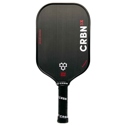 CRBN³ X Series Hybrid Power Paddle with durable carbon fiber face for elite pickleball players seeking power and performance.