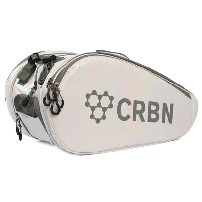 CRBN Pro Team Tour Bag 2.0 in Pearl color, featuring multiple pockets for storage and a sleek design.