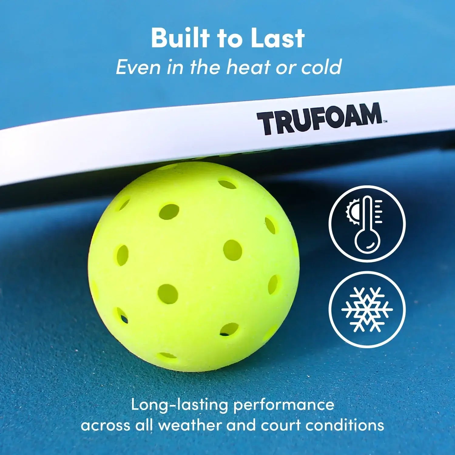CRBN C40 Pickleballs designed for durability and performance in all weather conditions.