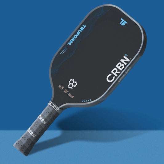 CRBN¹ TruFoam Waves (Elongated, Long Handle) pickleball paddle showcasing innovative foam core technology.