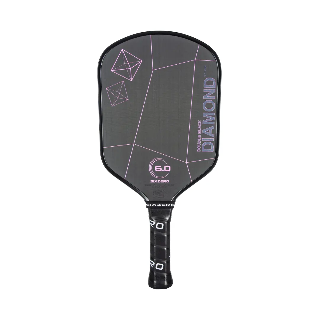 Six Zero Double Black Diamond Control paddle with Raw Carbon technology for enhanced precision and power, awarded Paddle of the Year 2023.