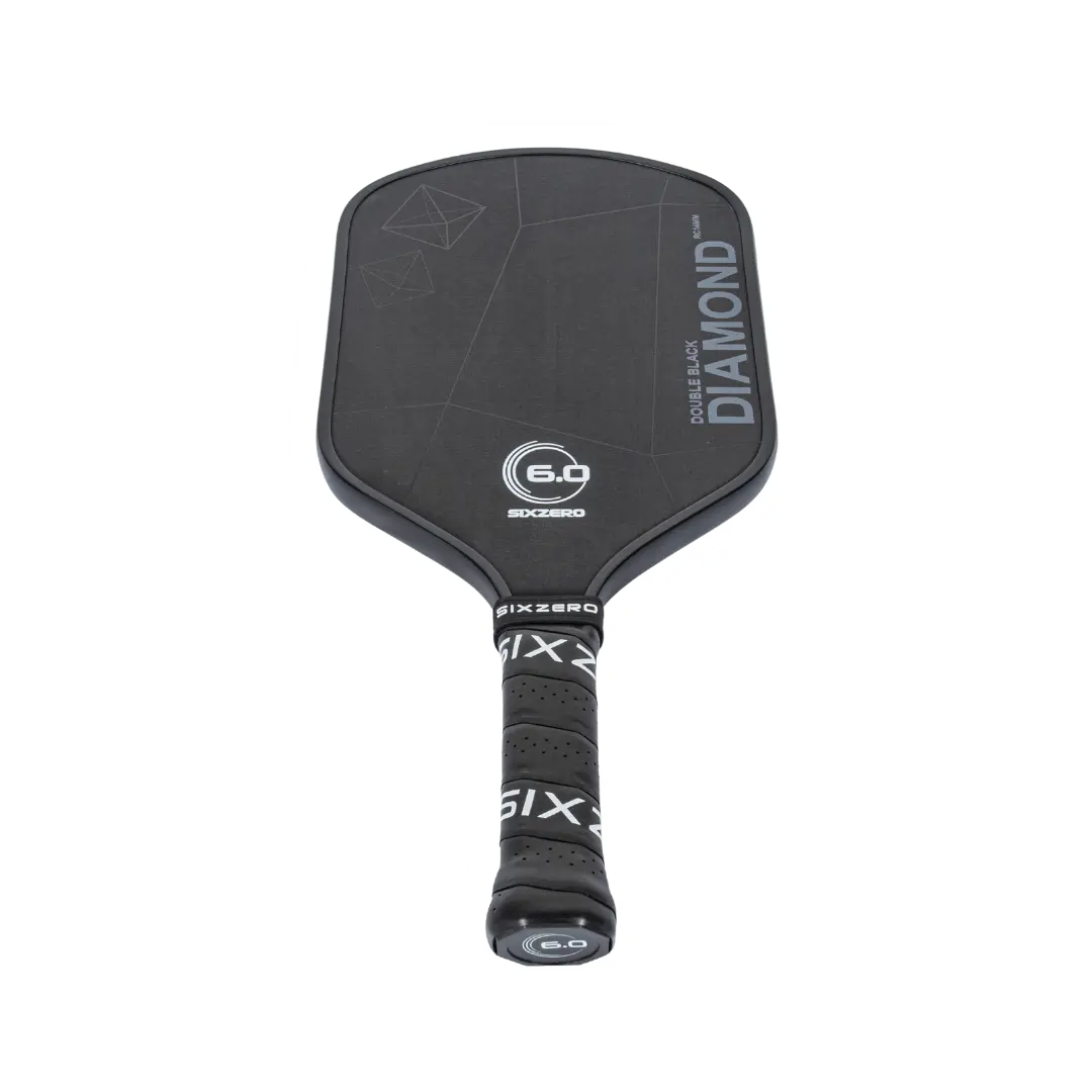 Six Zero Double Black Diamond pickleball paddle with Raw Carbon Technology for precision control