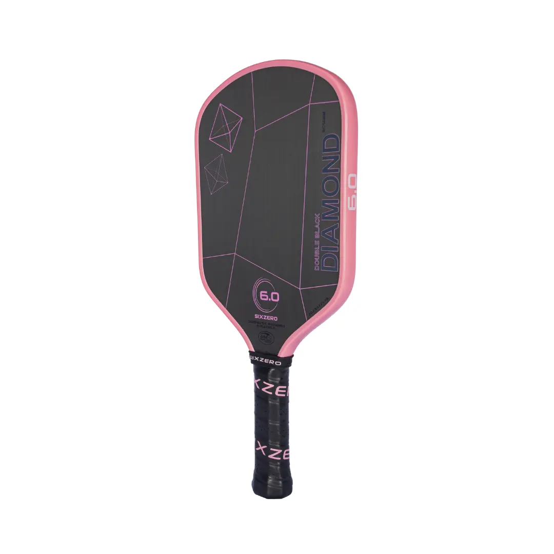 Six Zero Double Black Diamond Control paddle featuring Raw Carbon Technology for unmatched precision and control in pickleball.