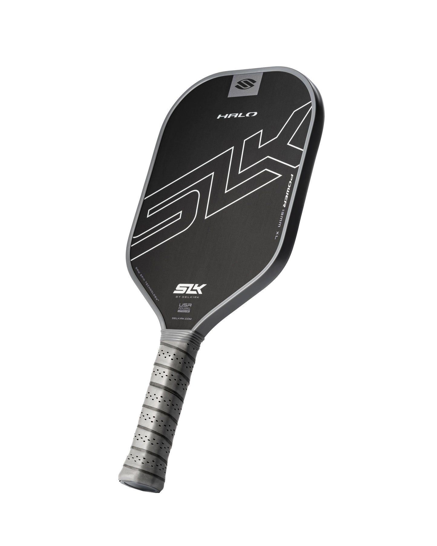 SLK HALO Power XL pickleball paddle made of T700 raw carbon fiber for power and extended reach.