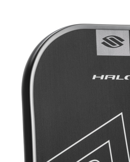 Close-up of the SLK HALO Power XL paddle showcasing its sleek design and high-quality T700 Raw Carbon Fiber finish.