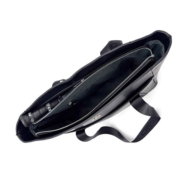 Inside view of the CRBN Club Pickleball Tote Bag [NEW], showcasing its spacious and organized compartments.