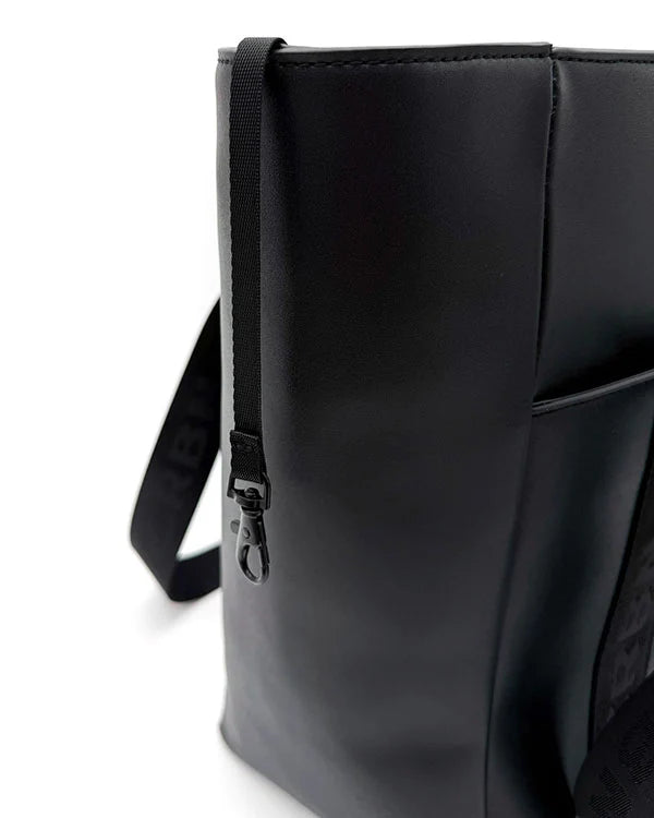 Image of CRBN Club Pickleball Tote Bag [NEW] showcasing its sleek black design and quality zipper detail.