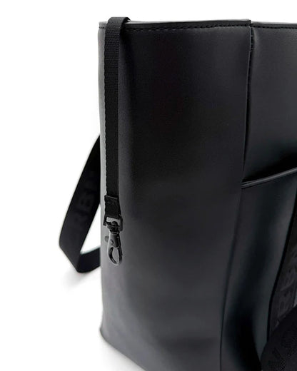 Image of CRBN Club Pickleball Tote Bag [NEW] showcasing its sleek black design and quality zipper detail.