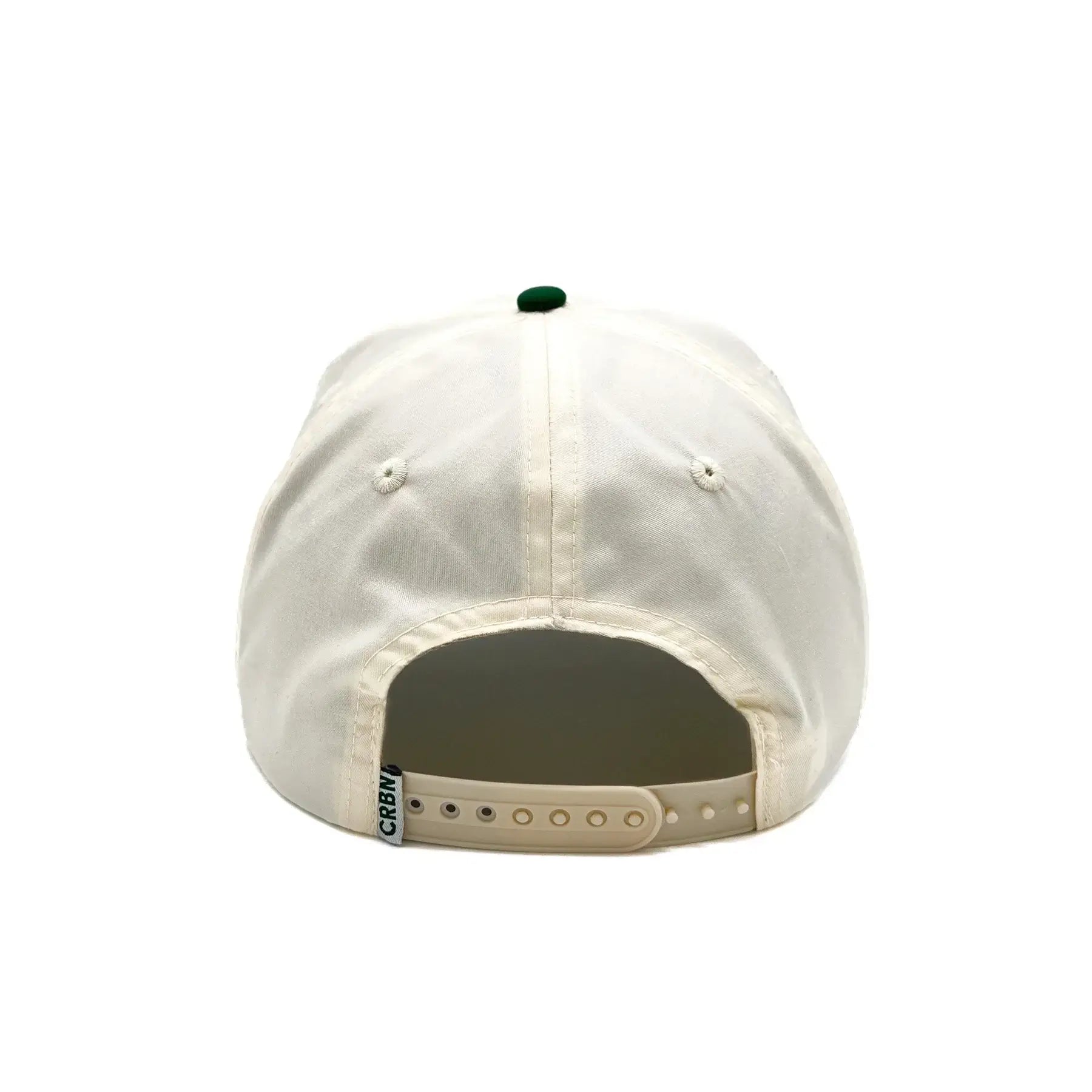 Back view of the CRBN Heritage Snapback, showcasing its classic design and adjustable strap for comfort.