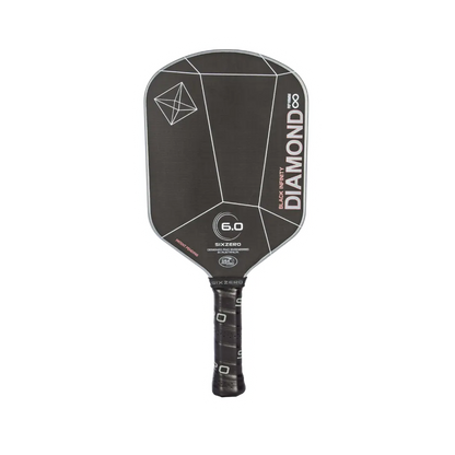 Six Zero Infinity Edgeless Black Diamond Power pickleball paddle with advanced technology for high-performance play