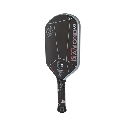 Six Zero Infinity Edgeless Black Diamond Power pickleball paddle, high-performance design with patent-pending edge for unmatched power on the court