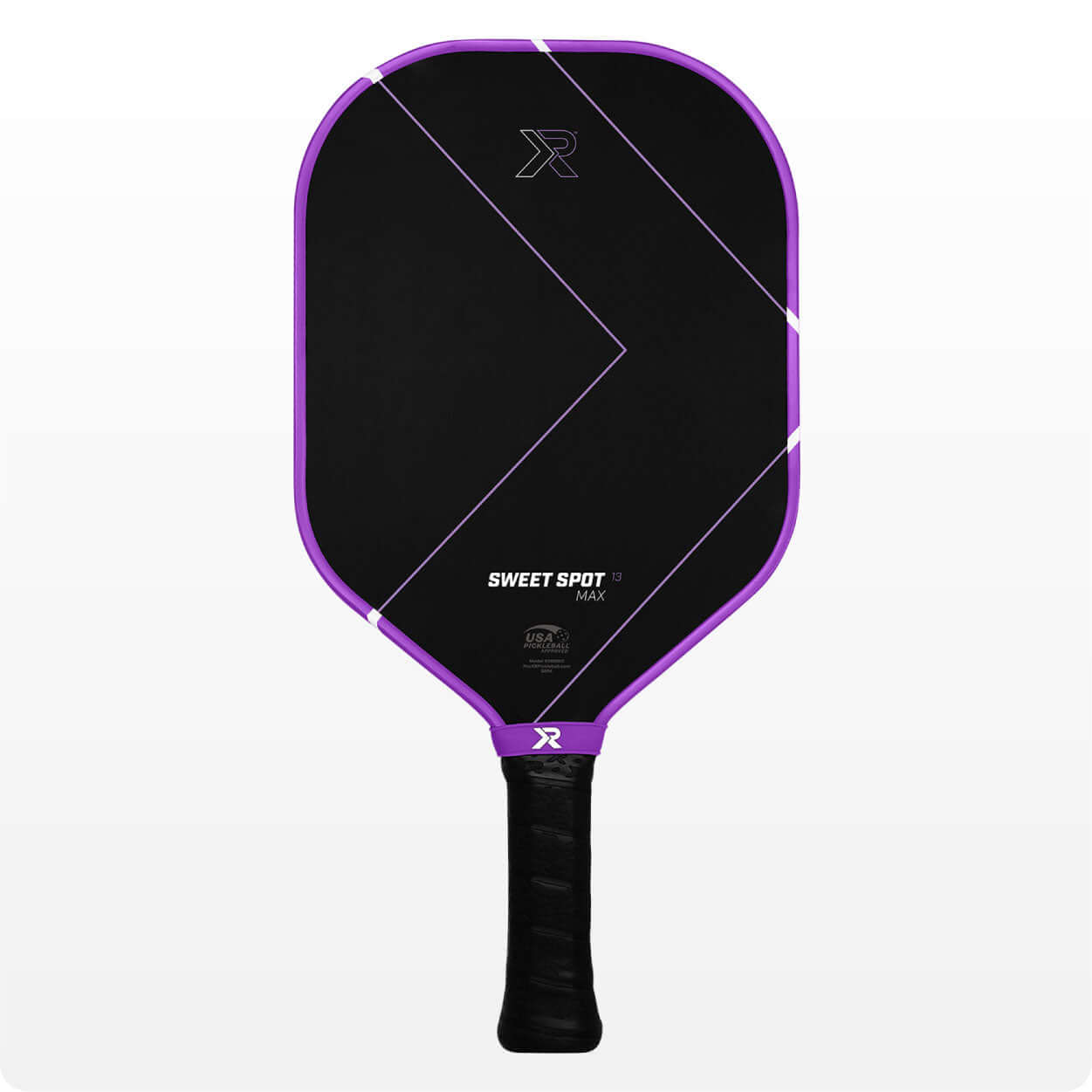 ProXR Sweet Spot Max paddle with T700 Ultra-Raw Carbon and thermoformed edge guard for unmatched control and spin.