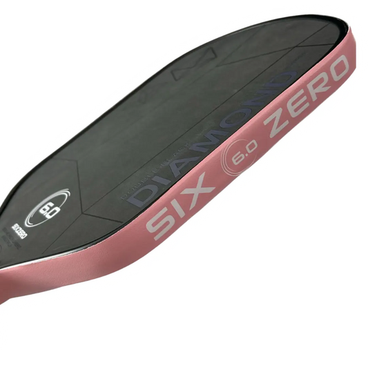 Six Zero paddle with lightweight multidirectional weave edgeguard tape for protection from scrapes and scratches, diamond model shown