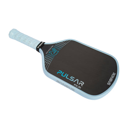 Ronbus R1 Pulsar FX paddle with Gen 3 thermoforming and flexible carbon fiber grid for enhanced power and spin.