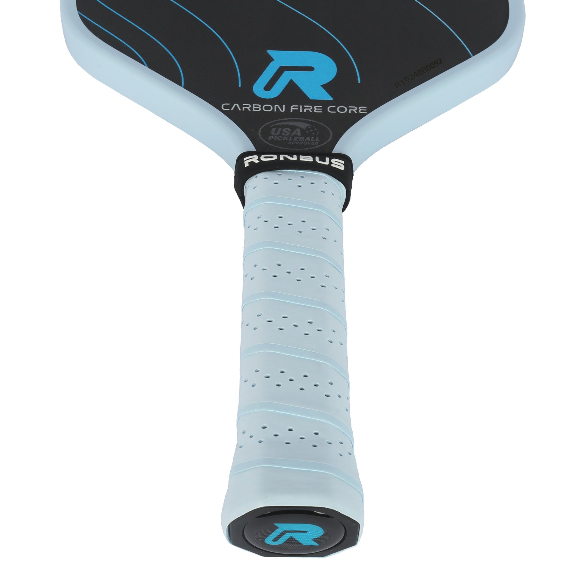 Ronbus Ripple R2.14 paddle with 3D carbon fiber grid infused EVA core and textured Toray T700 carbon fiber surface.