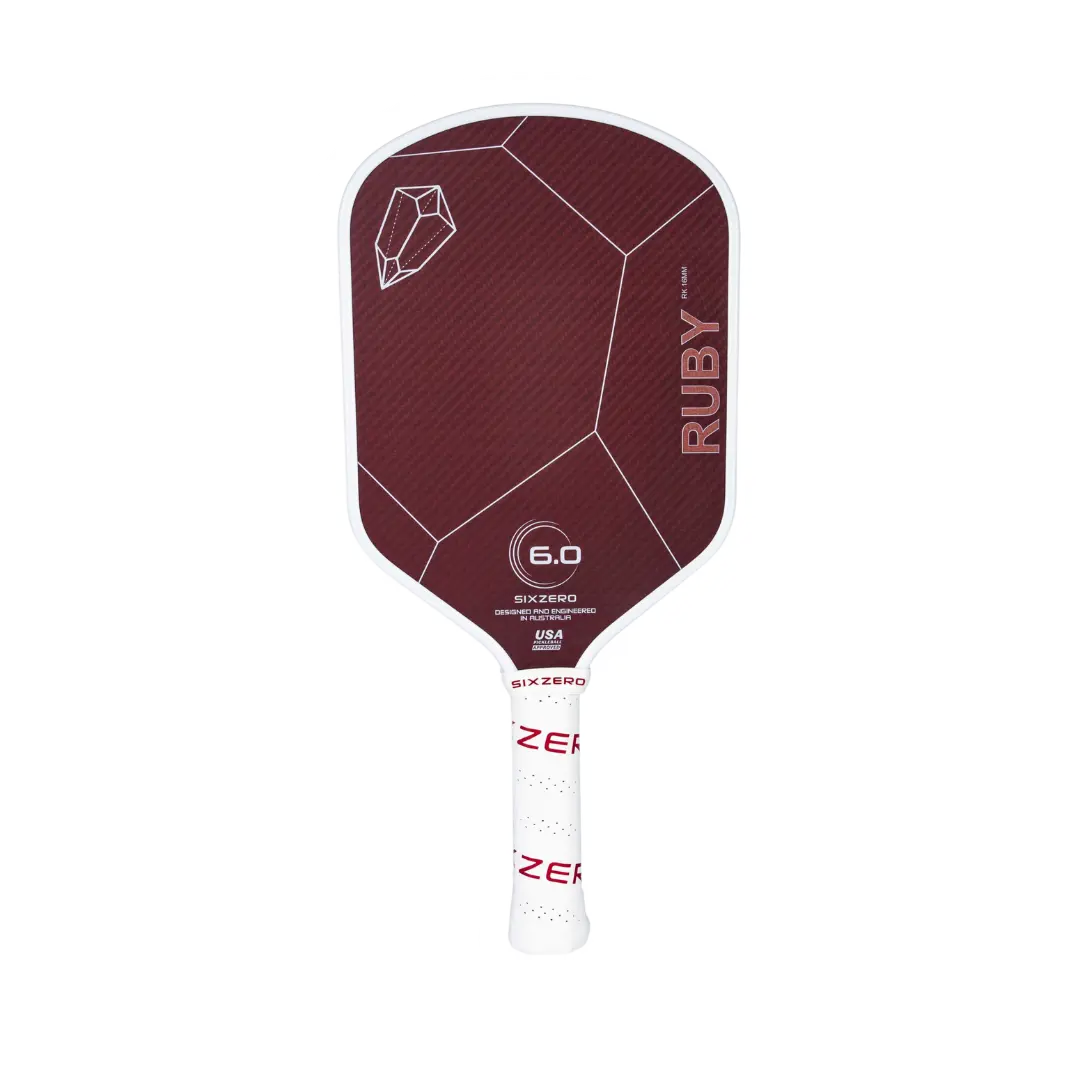 Six Zero Ruby Pickleball Paddle - advanced spin technology for superior control on the court