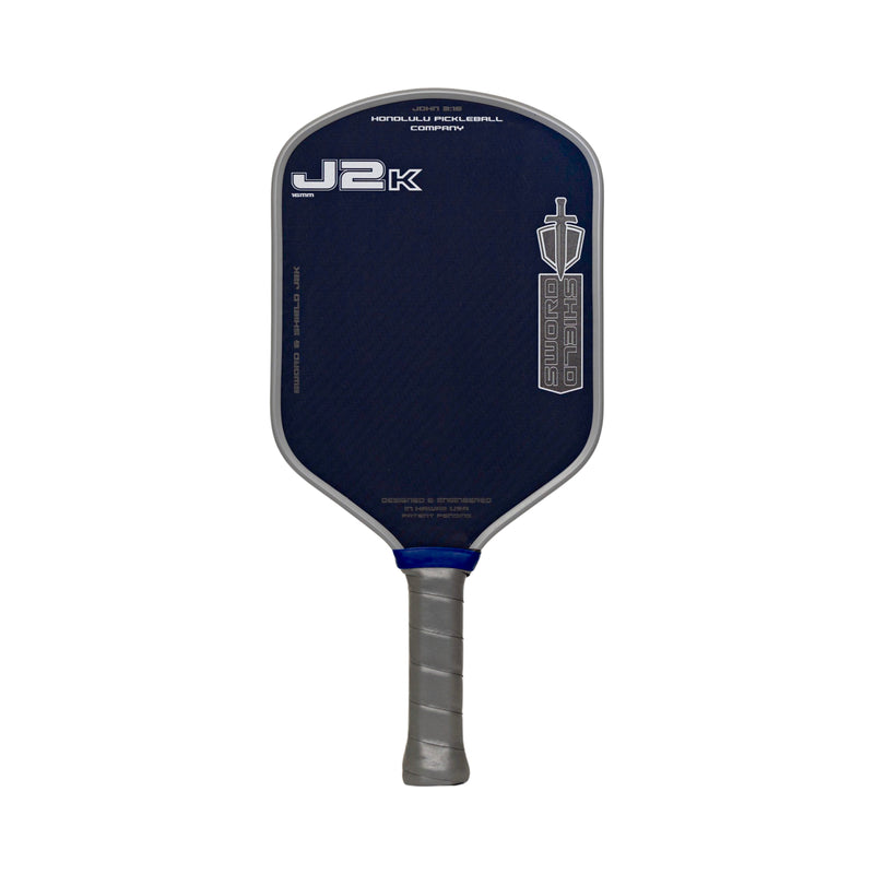 Honolulu Sword & Shield J2K paddle with Aero Hybrid Plus shape and DuPont™ Kevlar® weave for power, spin, and control.