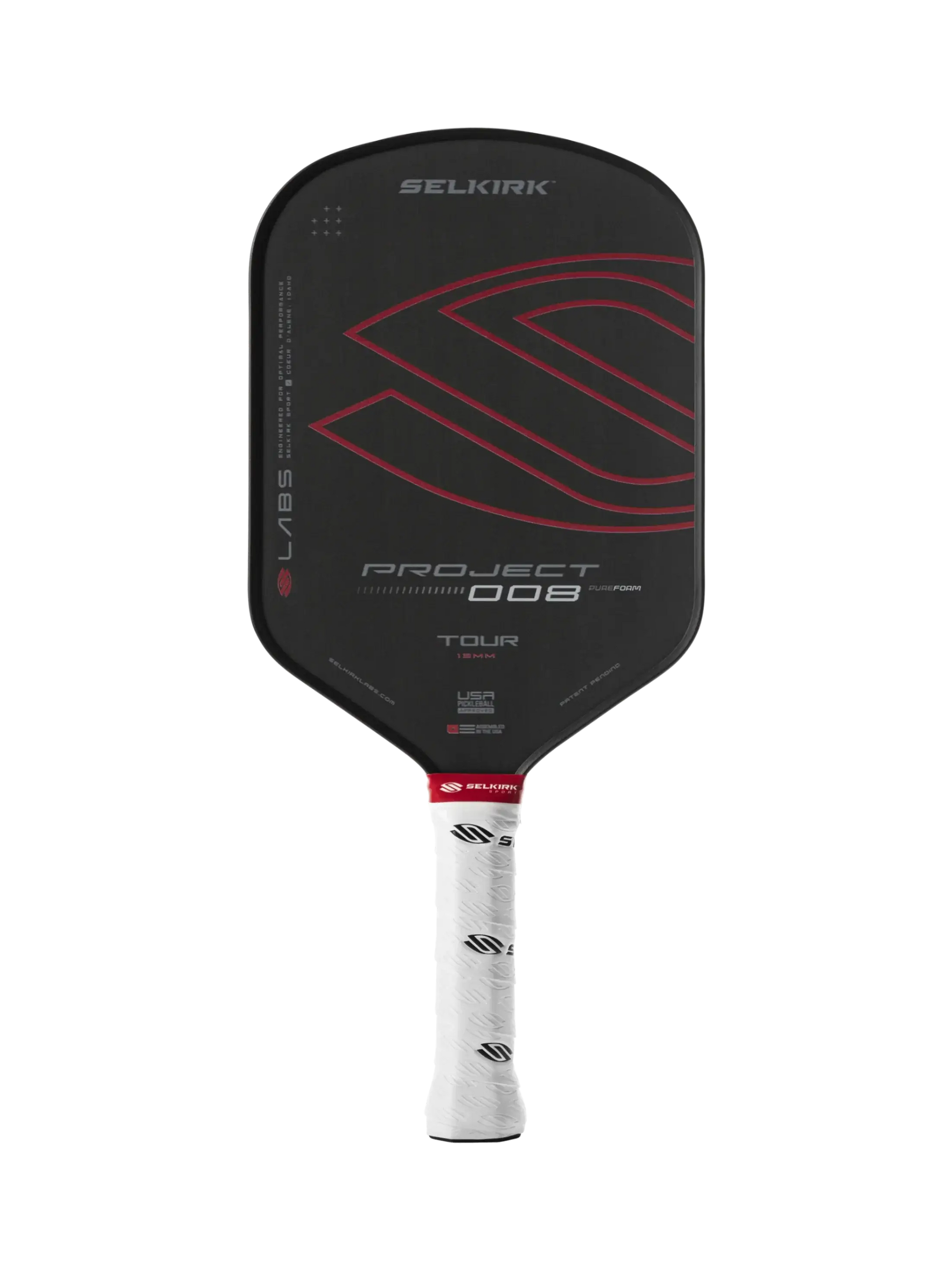 Selkirk LABS Project 008 13mm pickleball paddle featuring high-density PureFoam core technology.