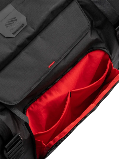 Interior view of the Selkirk Pro Line 2.0 Pickleball Duffle (45L) featuring organized compartments.