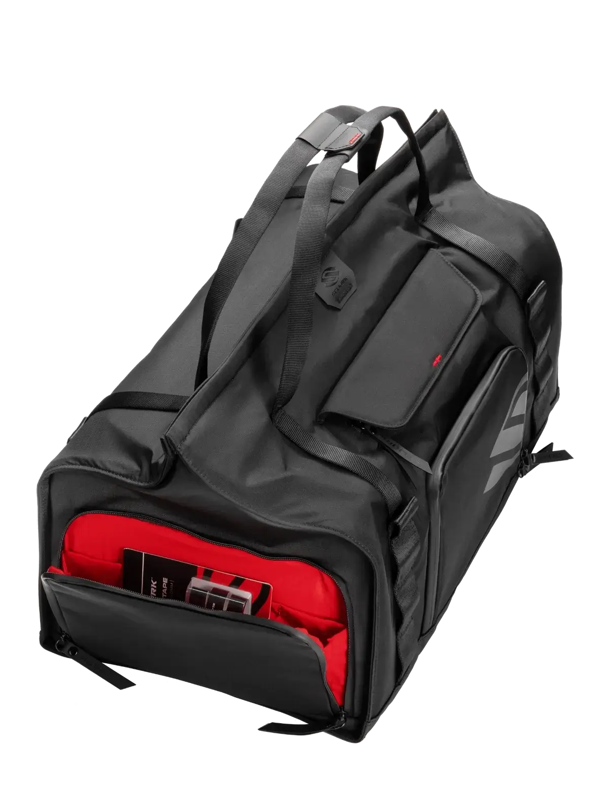 Selkirk Pro Line 2.0 Pickleball Duffle (45L) showing internal gear organization and spacious design.