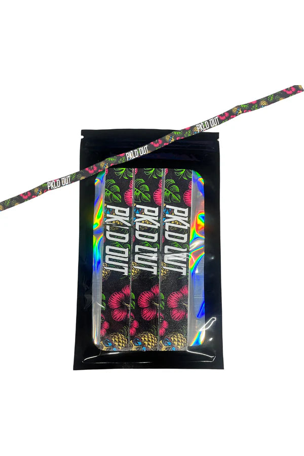 PKLDOUT Paddle Edge Tape in floral design, shows packaging with three tapes for style and paddle protection, sold individually.