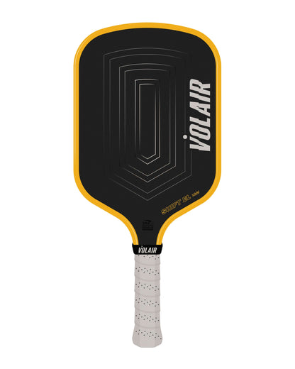 Volair SHIFT EL Pickleball Paddle - 14mm design featuring a black and yellow color scheme.