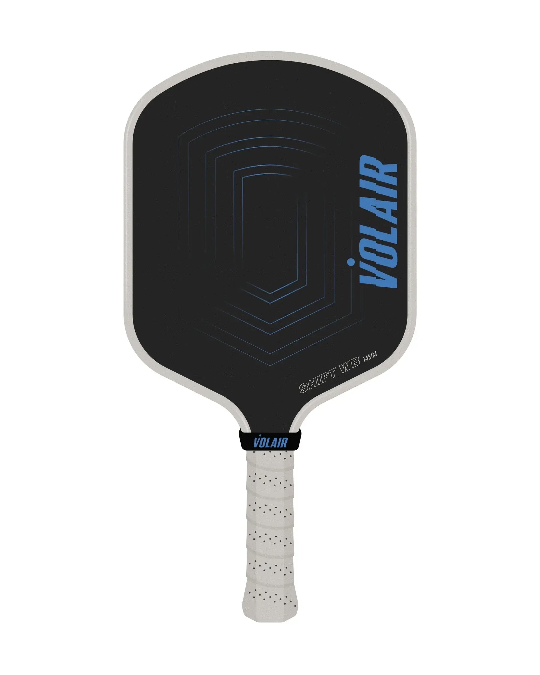 Volair SHIFT WB Pickleball Paddle - 14mm showcasing sleek black design and textured grip for optimal play.