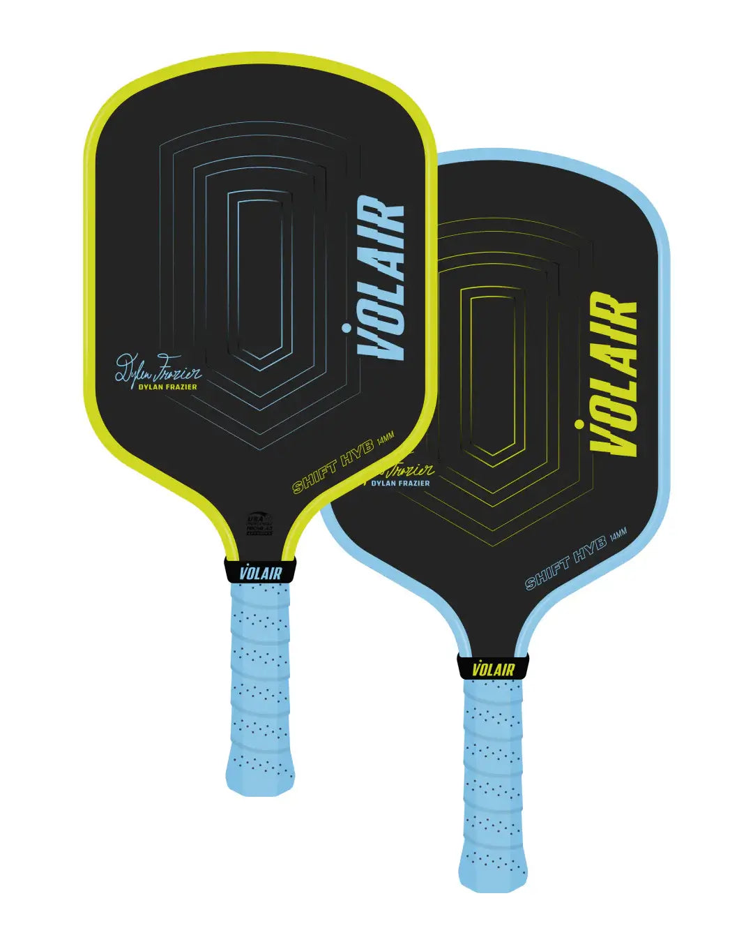 Volair SHIFT HYB Pickleball Paddle 14mm – Dylan Fraizer signature paddle featuring modern design and responsive foam.