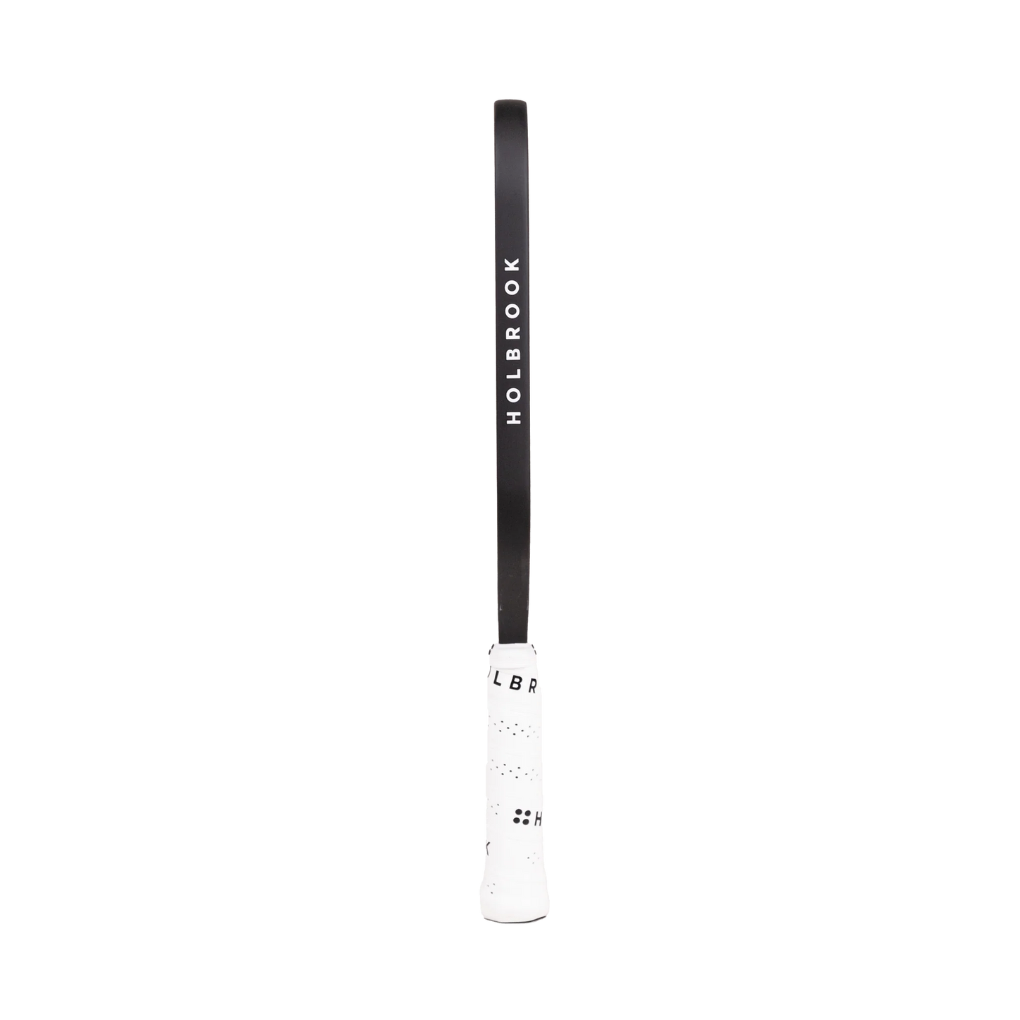 Holbrook Pro Aero Kevlar T pickleball paddle front view, featuring a sleek black and white design for high performance.