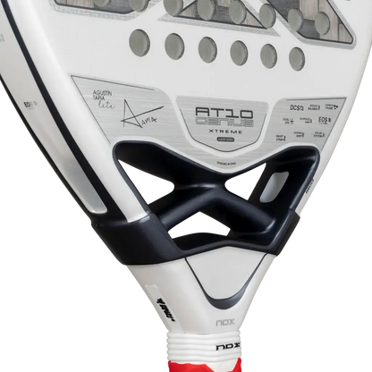 NOX AT10 LUXURY GENIUS 12K ALUM XTREM LITE 2026 BY AGUSTÍN TAPIA paddle close-up showing unique features and design.