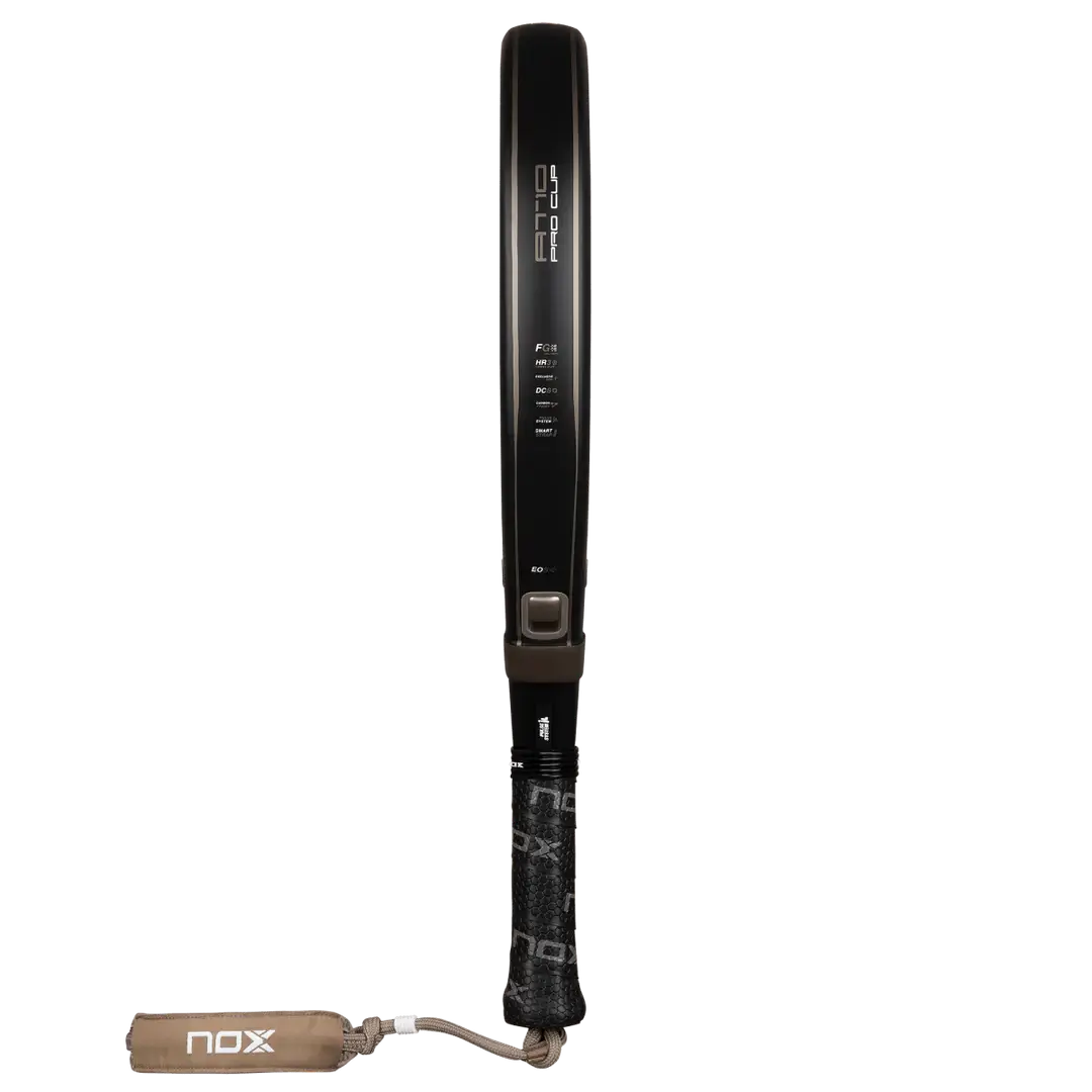 NOX AT10 PRO CUP HARD BY AGUSTÍN TAPIA tennis racket showing its sleek design and innovative features.