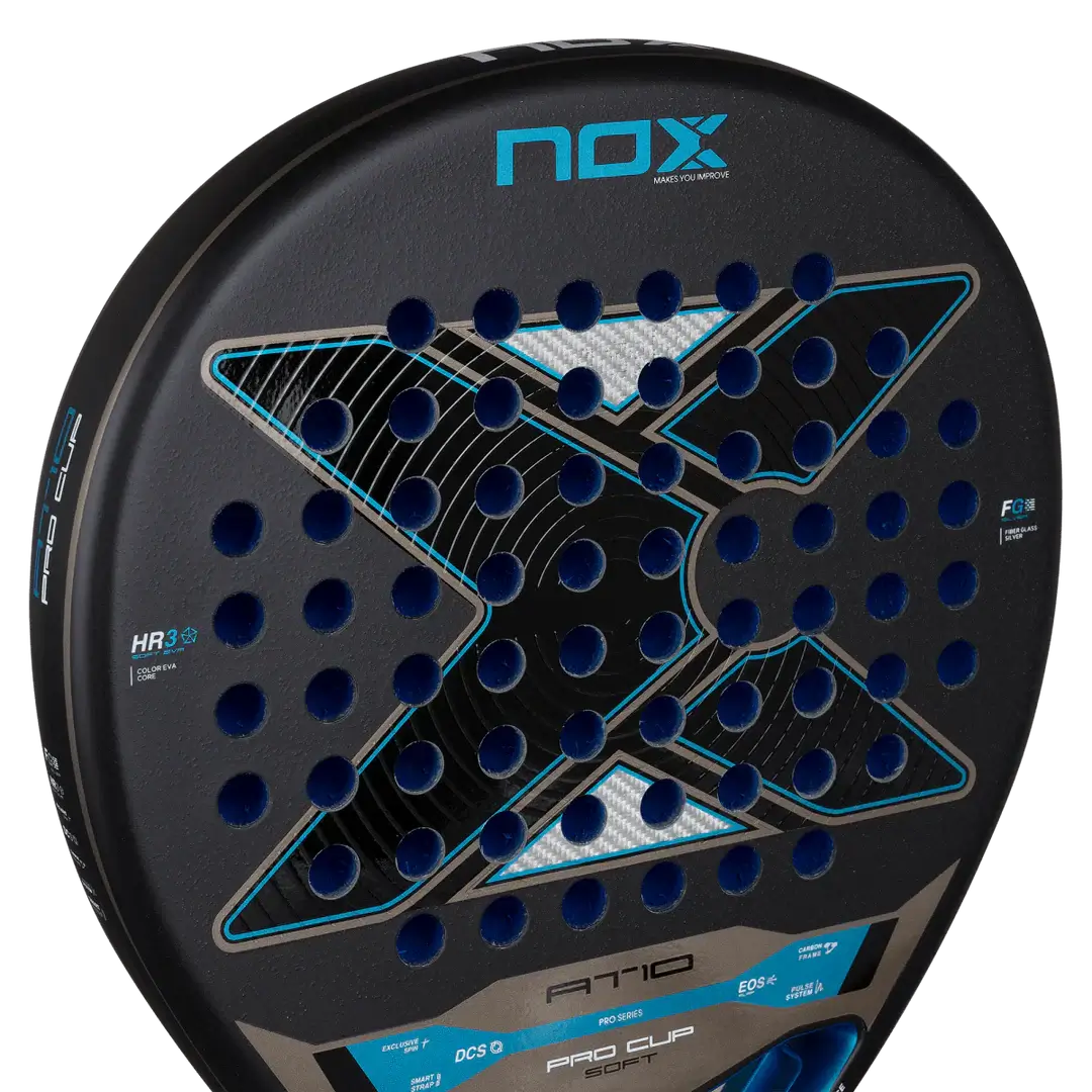 NOX AT10 PRO CUP SOFT BY AGUSTÍN TAPIA close-up showcasing the advanced design and aerodynamics.