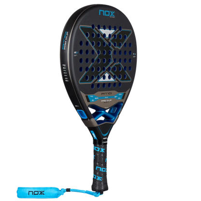NOX AT10 PRO CUP SOFT BY AGUSTÍN TAPIA padel racket featuring advanced technologies for comfort and performance.