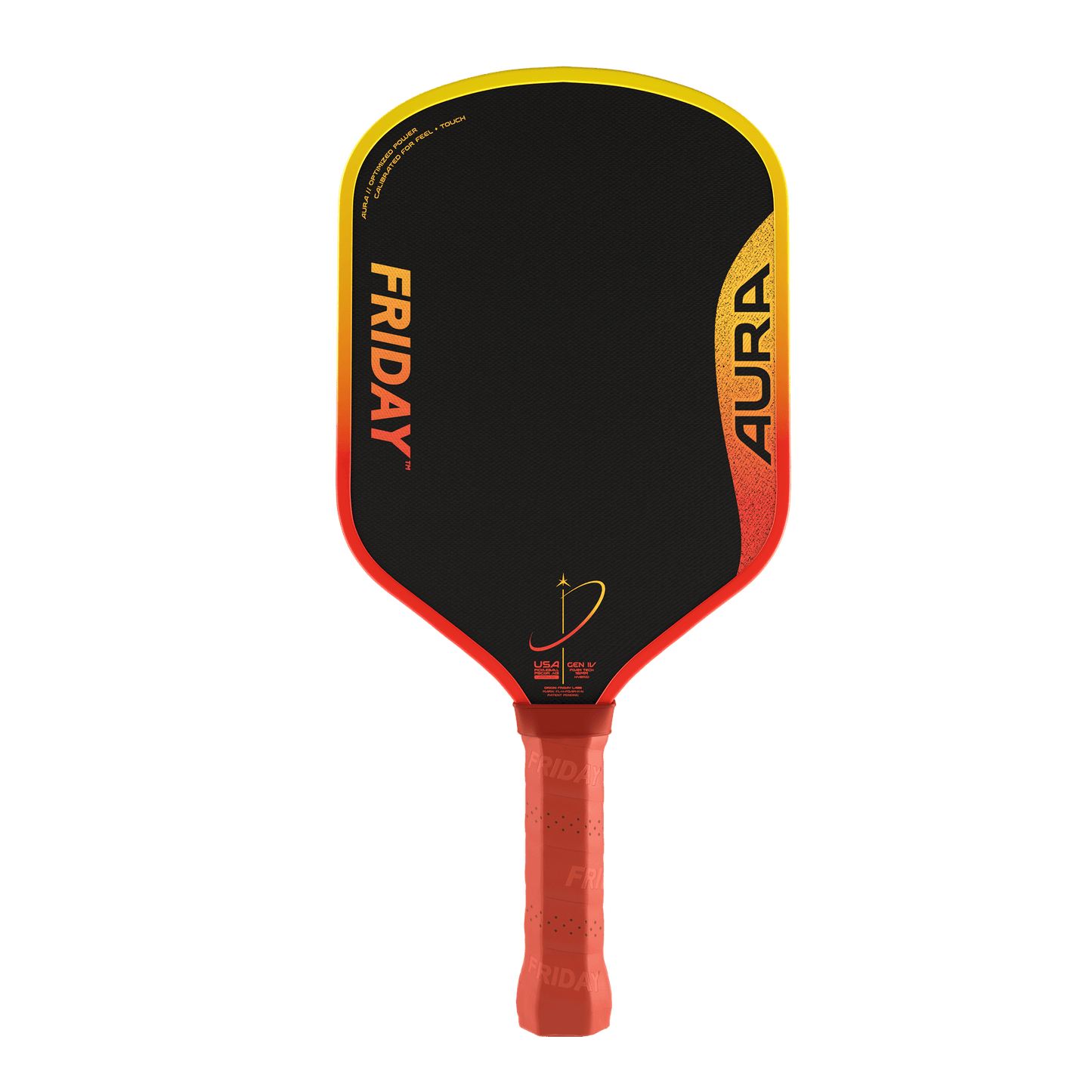 Friday AURA - Hybrid paddle featuring a vibrant design, optimized for power and control in gameplay.