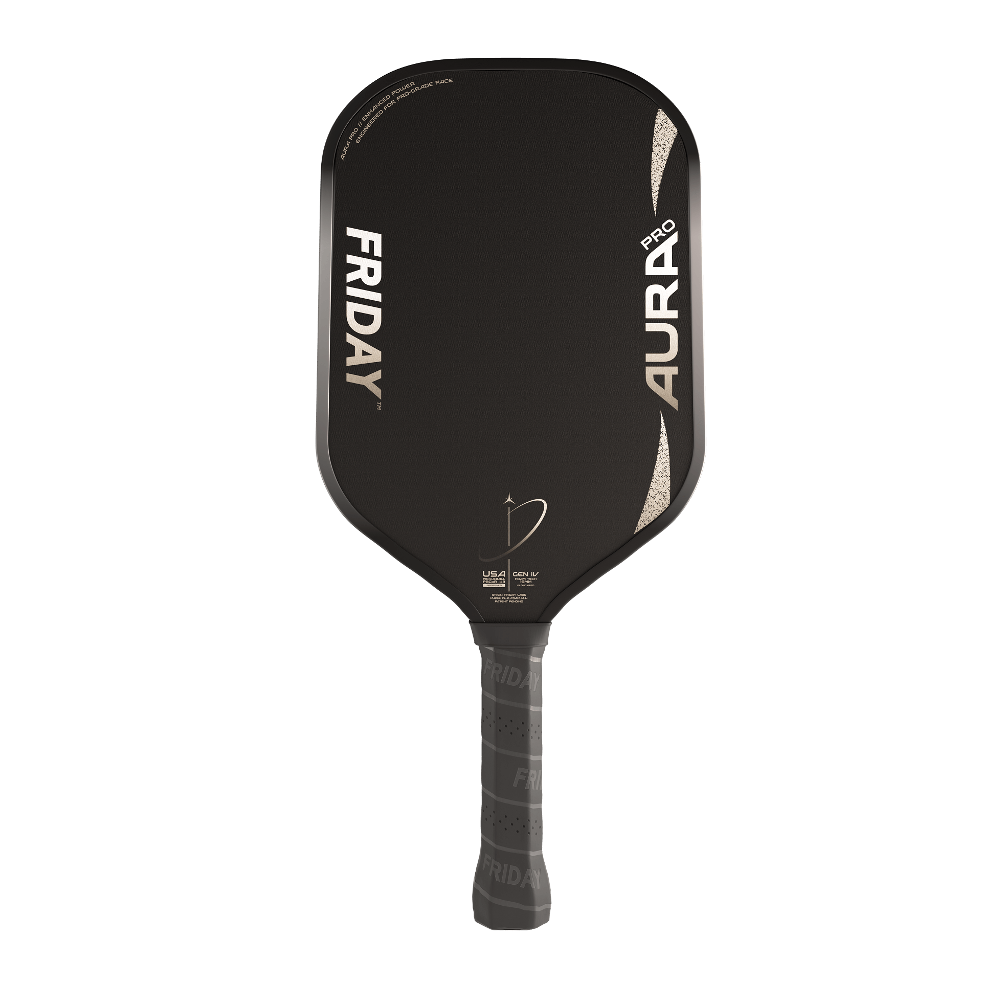 Friday AURA PRO - Elongated paddle featuring a T700 carbon fiber face and enhanced power for pro-grade performance.