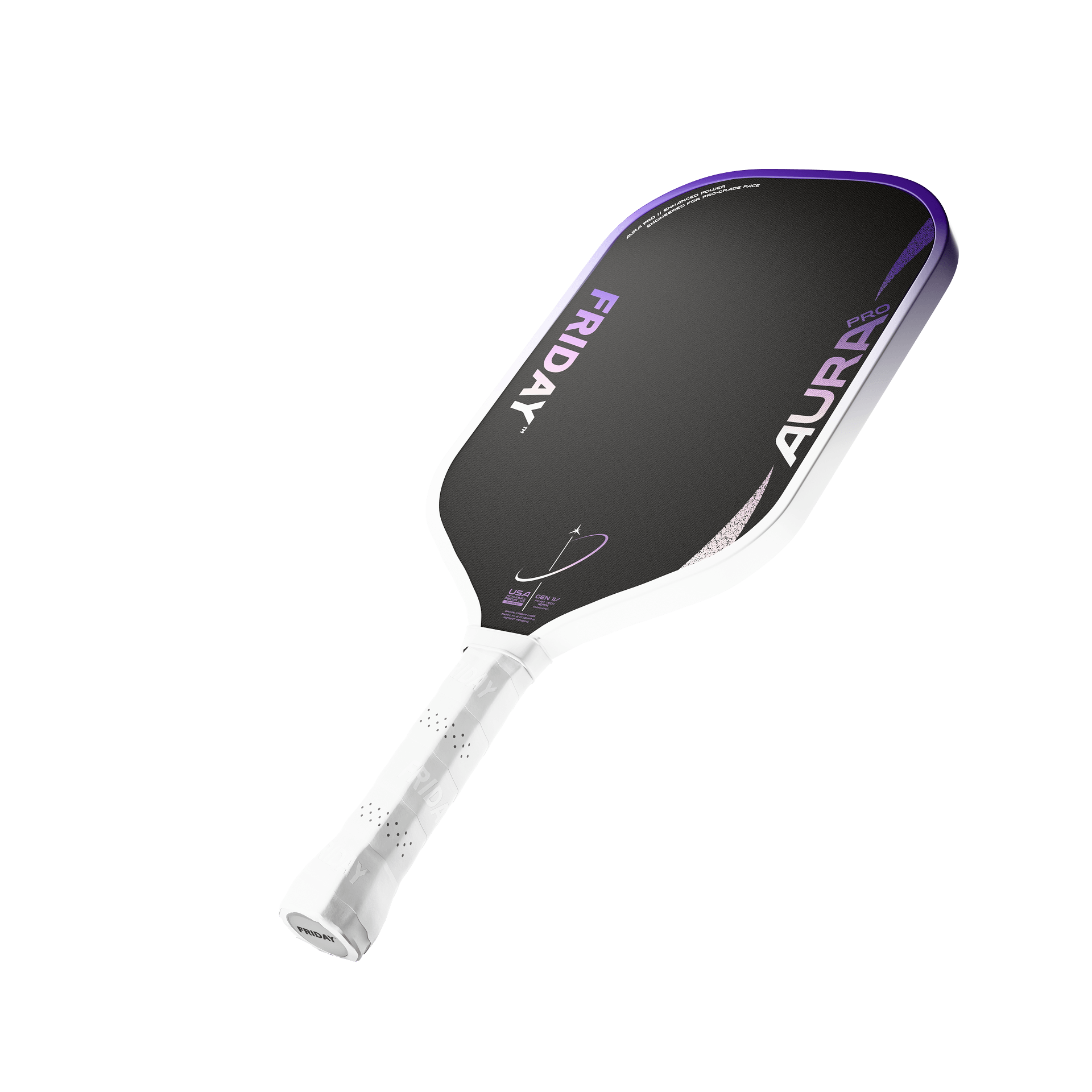 Friday AURA PRO - Elongated paddle with optimized foam core and carbon fiber face.