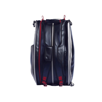 CRBN Pro Team Tour Bag 2.0 shown from the back, featuring multiple compartments and durable material. Ideal for tournaments.