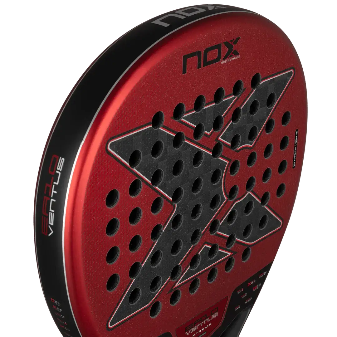 NOX EA10 VENTUS HYBRID 12K XTREM BY EDU ALONSO racket close-up view showing design and features.