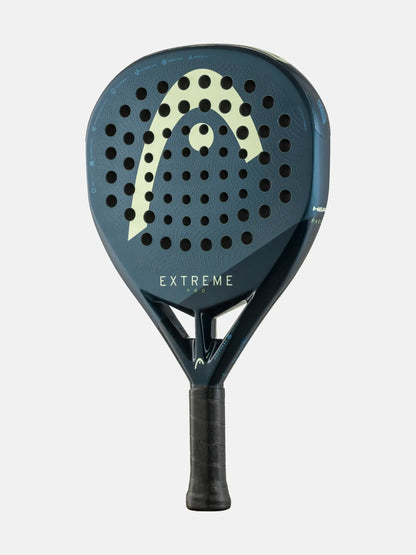 HEAD Extreme Pro Padel Racquet front view showcasing its sleek design and perforated surface.