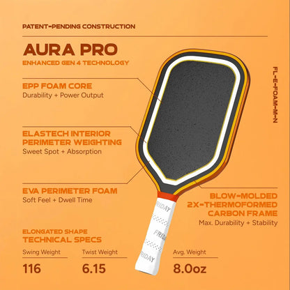 Friday Aura Pro -  Elongated (Limited Metallic Series) specifications and features diagram